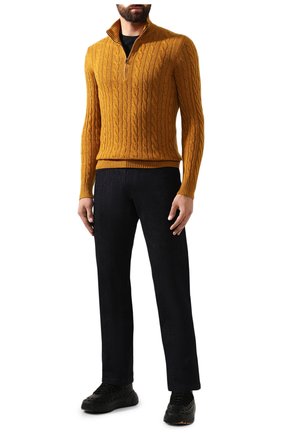 Мужской кашемировый свитер LORO PIANA желтого цвета по цене 175000 руб., арт. FAD7358 | Фото 2 Мужской кашемировый свитер LORO PIANA желтого цвета, арт. FAD7358 | Фото 2