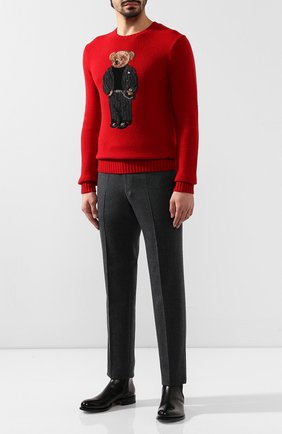 Мужской шерстяной свитер POLO RALPH LAUREN красного цвета по цене 33800 руб., арт. 710766112 | Фото 2 Мужской шерстяной свитер POLO RALPH LAUREN красного цвета, арт. 710766112 | Фото 2