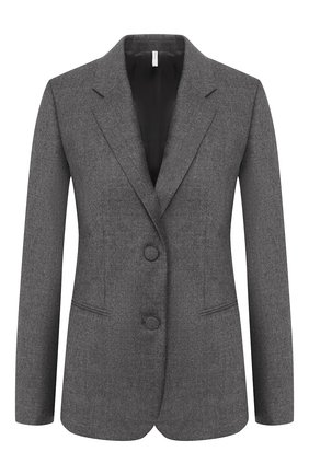 Женский шерстяной жакет HELMUT LANG серого цвета по цене 51500 руб., арт. J07HW101 | Фото 1 Женский шерстяной жакет HELMUT LANG серого цвета, арт. J07HW101 | Фото 1