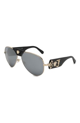 Женские солнцезащитные очки VERSACE черного цвета по цене 16200 руб., арт. 2150Q-12526G | Фото 1 Женские солнцезащитные очки VERSACE черного цвета, арт. 2150Q-12526G | Фото 1