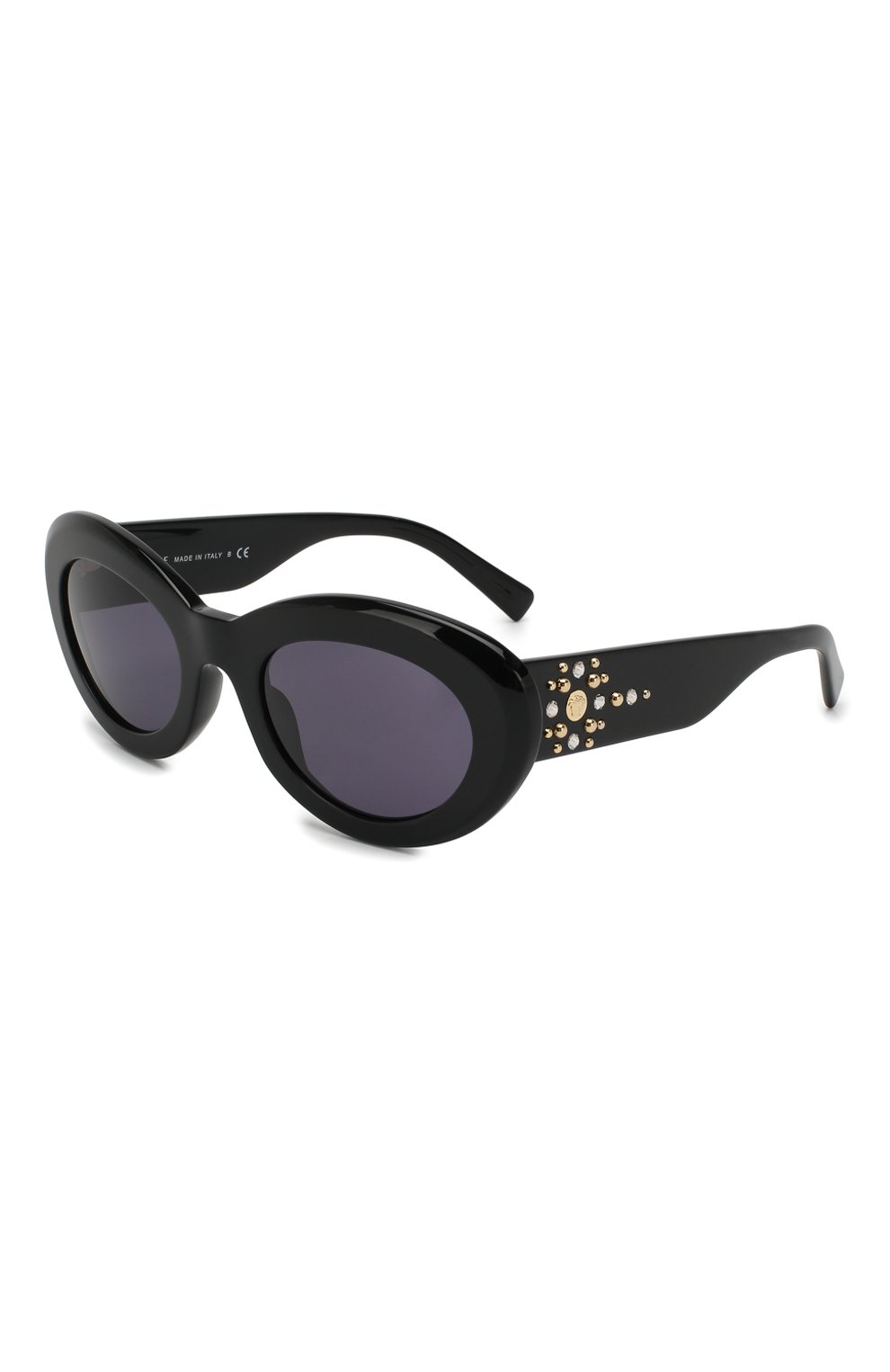 Женские солнцезащитные очки VERSACE черного цвета, арт. 4355B-GB1/1A | Фото 1