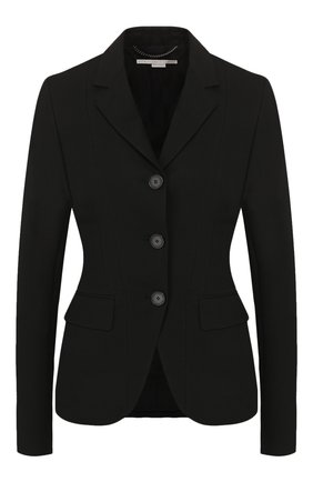 Женский жакет из смеси шерсти и вискозы STELLA MCCARTNEY черного цвета по цене 79950 руб., арт. 582110/SNA34 | Фото 1 Женский жакет из смеси шерсти и вискозы STELLA MCCARTNEY черного цвета, арт. 582110/SNA34 | Фото 1
