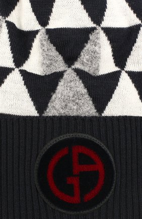 Мужская шерстяная шапка GIORGIO ARMANI синего цвета по цене 24300 руб., арт. 747002/9A583 | Фото 3 Мужская шерстяная шапка GIORGIO ARMANI синего цвета, арт. 747002/9A583 | Фото 3