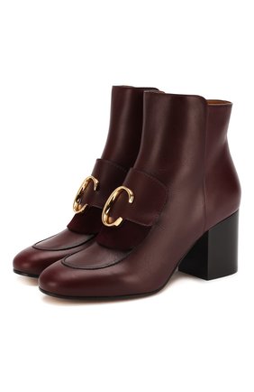 Кожаные ботильоны Chloé C | Фото №1 Кожаные ботильоны Chloé C | Фото №1