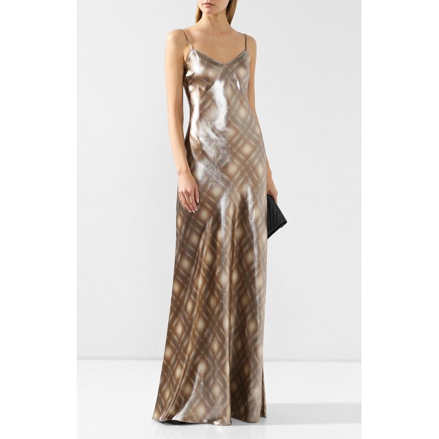 Платье из смеси вискозы и шелка Ralph Lauren 10575291