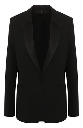 Женский шерстяной жакет HELMUT LANG черного цвета по цене 67600 руб., арт. J06HW105 | Фото 1 Женский шерстяной жакет HELMUT LANG черного цвета, арт. J06HW105 | Фото 1