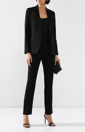 Женский шерстяной жакет HELMUT LANG черного цвета по цене 67600 руб., арт. J06HW105 | Фото 2 Женский шерстяной жакет HELMUT LANG черного цвета, арт. J06HW105 | Фото 2
