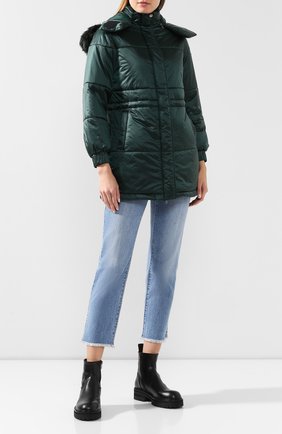 Женский утепленная куртка EMPORIO ARMANI зеленого цвета по цене 25450 руб., арт. 6G2L77/2NUNZ | Фото 2 Женский утепленная куртка EMPORIO ARMANI зеленого цвета, арт. 6G2L77/2NUNZ | Фото 2