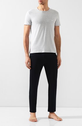 Мужские комплект из двух хлопковых футболок EMPORIO ARMANI серого цвета по цене 4775 руб., арт. 111647/CC722 | Фото 2 Мужские комплект из двух хлопковых футболок EMPORIO ARMANI серого цвета, арт. 111647/CC722 | Фото 2
