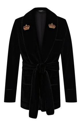 Мужской хлопковый пиджак DOLCE & GABBANA черного цвета по цене 251500 руб., арт. G001JZ/FUWBN | Фото 1 Мужской хлопковый пиджак DOLCE & GABBANA черного цвета, арт. G001JZ/FUWBN | Фото 1
