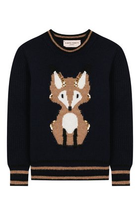 Детский пуловер ALBERTA FERRETTI JUNIOR синего цвета по цене 21550 руб., арт. 021198 | Фото 1 Детский пуловер ALBERTA FERRETTI JUNIOR синего цвета, арт. 021198 | Фото 1