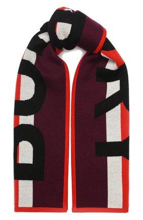 Детский шерстяной шарф BURBERRY бордового цвета, арт. 8017795 | Фото 1 (Материал: Шерсть, Текстиль; Статус проверки: Проверена категория)