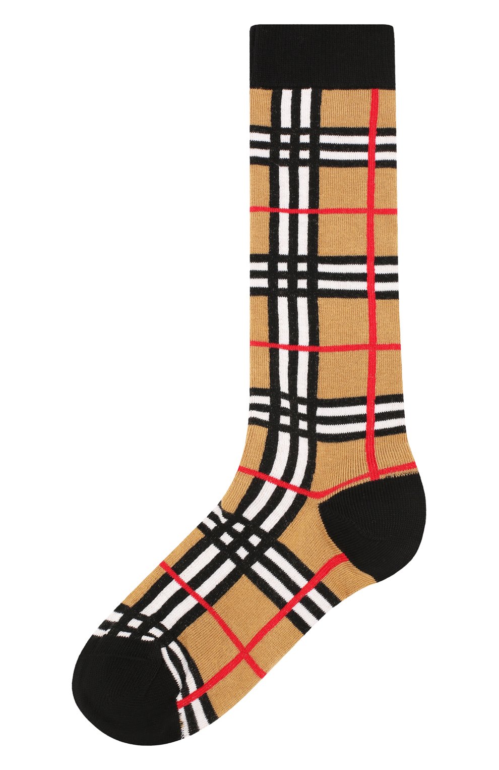 Детские хлопковые носки BURBERRY светло-серого цвета, арт. 8018178 | Фото 1