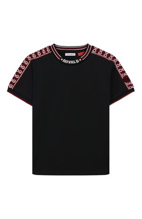 Детская хлопковая футболка DOLCE & GABBANA темно-синего цвета по цене 14050 руб., арт. L4JTAS/G7UAH/8-14 | Фото 1 Детская хлопковая футболка DOLCE & GABBANA темно-синего цвета, арт. L4JTAS/G7UAH/8-14 | Фото 1
