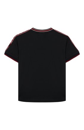 Детская хлопковая футболка DOLCE & GABBANA темно-синего цвета по цене 12600 руб., арт. L4JTAS/G7UAH/2-6 | Фото 2 Детская хлопковая футболка DOLCE & GABBANA темно-синего цвета, арт. L4JTAS/G7UAH/2-6 | Фото 2