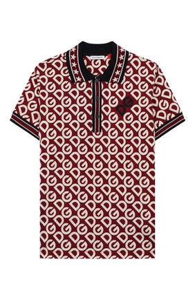 Детское хлопковое поло DOLCE & GABBANA бордового цвета по цене 14050 руб., арт. L4JTAQ/G7UAG/8-14 | Фото 1 Детское хлопковое поло DOLCE & GABBANA бордового цвета, арт. L4JTAQ/G7UAG/8-14 | Фото 1