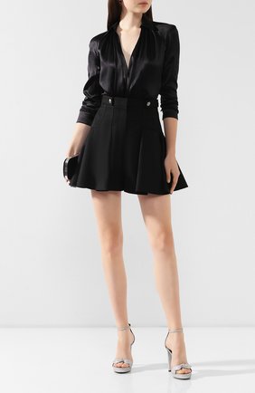 Женские босоножки hall SAINT LAURENT серебряного цвета по цене 55600 руб., арт. 584700/1GQ00 | Фото 2 Женские босоножки hall SAINT LAURENT серебряного цвета, арт. 584700/1GQ00 | Фото 2