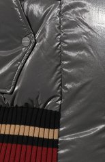 Женская пуховая куртка PALM ANGELS серого цвета, арт. PWED004E197180370800 | Фото 5 (Кросс-КТ: Куртка, Пуховик; Рукава: Длинные; Женское Кросс-КТ: Пуховик-куртка; Материал внешний: Син�тетический материал; Материал подклада: Синтетический материал; Статус проверки: Проверено, Проверена категория; Длина (верхняя одежда): Короткие; Материал утеплителя: Пух и перо)