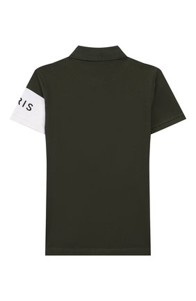 Детское хлопковое поло GIVENCHY хаки цвета по цене 16150 руб., арт. H25129 | Фото 2 Детское хлопковое поло GIVENCHY хаки цвета, арт. H25129 | Фото 2