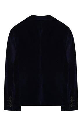 Детский бархатный пиджак BURBERRY темно-синего цвета по цене 37800 руб., арт. 8017750 | Фото 2 Детский бархатный пиджак BURBERRY темно-синего цвета, арт. 8017750 | Фото 2