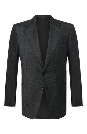 Мужской шерстяной пиджак TOM FORD темно-серого цвета по цене 274500 руб., арт. 644R32/11A740 | Фото 1 Мужской шерстяной пиджак TOM FORD темно-серого цвета, арт. 644R32/11A740 | Фото 1