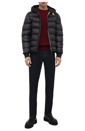 Мужской пуховый бомбер PARAJUMPERS темно-серого цвета по цене 49000 руб., арт. SX13/PHARRELL | Фото 2 Мужской пуховый бомбер PARAJUMPERS темно-серого цвета, арт. SX13/PHARRELL | Фото 2