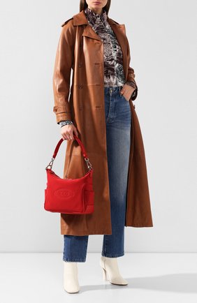 Женская сумка TOD'S X ALBER ELBAZ красного цвета по цене 71600 руб., арт. XBWELBSN100NJ6 | Фото 2 Женская сумка TOD'S X ALBER ELBAZ красного цвета, арт. XBWELBSN100NJ6 | Фото 2