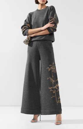 Женские шерстяные брюки DRIES VAN NOTEN серого цвета по цене 55950 руб., арт. 192-11247-8726 | Фото 2 Женские шерстяные брюки DRIES VAN NOTEN серого цвета, арт. 192-11247-8726 | Фото 2