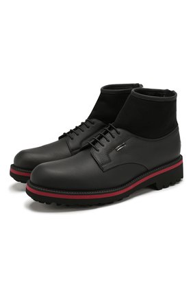 Мужские кожаные ботинки ZILLI черного цвета, арт. MDS-B051/002 | Фото 1 (Статус проверки: Проверена категория; Мужское Кросс-КТ: Ботинки-обувь, зимние ботинки; Подошва: Плоская; Материал утеплителя: Натуральный мех; Материал внешний: Кожа)