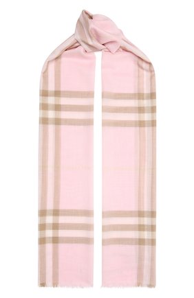 Мужские шарф из смеси шерсти и шелка BURBERRY розового цвета по цене 26700 руб., арт. 8019462 | Фото 1 Мужские шарф из смеси шерсти и шелка BURBERRY розового цвета, арт. 8019462 | Фото 1