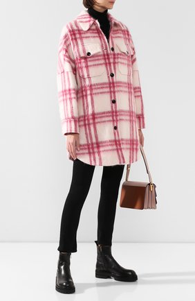 Женское пальто в клетку WOOLRICH розового цвета по цене 66100 руб., арт. WWCPS2846/UT1732 | Фото 2 Женское пальто в клетку WOOLRICH розового цвета, арт. WWCPS2846/UT1732 | Фото 2