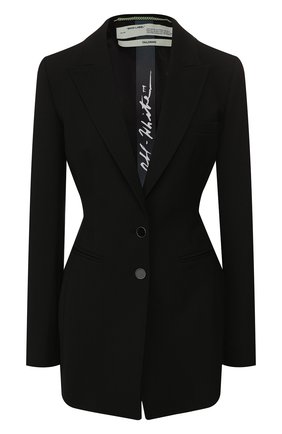Женский жакет OFF-WHITE черного цвета по цене 112500 руб., арт. 0WEF034F19A680501000 | Фото 1 Женский жакет OFF-WHITE черного цвета, арт. 0WEF034F19A680501000 | Фото 1