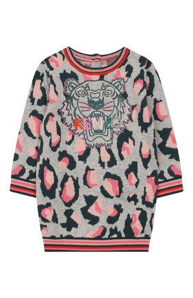 Женский платье KENZO серого цвета по цене 18400 руб., арт. KP30028-BB | Фото 1 Женский платье KENZO серого цвета, арт. KP30028-BB | Фото 1