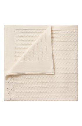 Детского шерстяное одеяло BABY T белого цвета, арт. 19AI112C0 | Фото 1 (Статус проверки: Проверена категория; Материал: Шерсть, Текстиль)