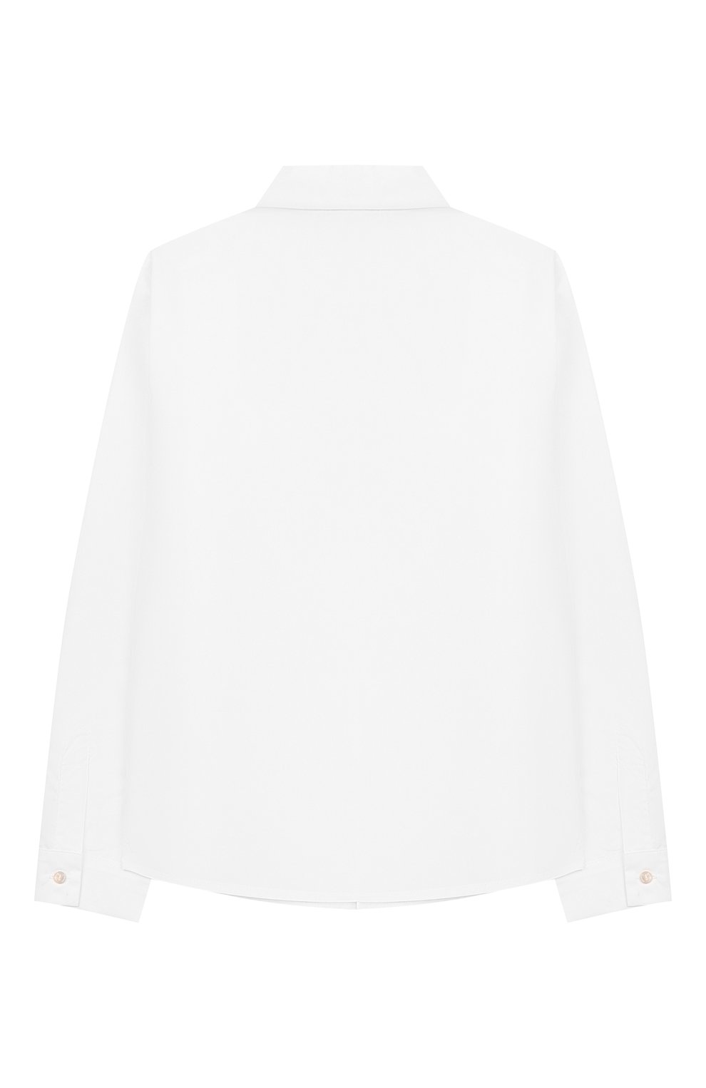 Детское хлопковая блузка LANVIN белого цвета, арт. 4L5500/LD020/5-8 | Фото 2 (Рукава: Длинные; Материал внешний: Хлопок; Стили: Классический; Статус проверки: Проверено, Проверена категория)