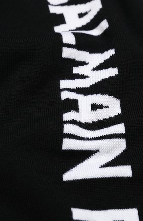 Детский шерстяной шарф BALMAIN черного цвета по цене 14850 руб., арт. 6L0583/LC950 | Фото 2 Детский шерстяной шарф BALMAIN черного цвета, арт. 6L0583/LC950 | Фото 2