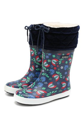 Детские резиновые сапоги AIGLE разноцветного цвета по цене 3995 руб., арт. 250843/GIB0ULEE PRINT | Фото 1 Детские резиновые сапоги AIGLE разноцветного цвета, арт. 250843/GIB0ULEE PRINT | Фото 1