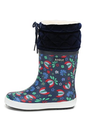 Детские резиновые сапоги AIGLE разноцветного цвета по цене 3995 руб., арт. 250843/GIB0ULEE PRINT | Фото 2 Детские резиновые сапоги AIGLE разноцветного цвета, арт. 250843/GIB0ULEE PRINT | Фото 2