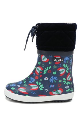 Детские резиновые сапоги AIGLE разноцветного цвета по цене 3670 руб., арт. 250842/GIB0ULEE PRINT | Фото 2 Детские резиновые сапоги AIGLE разноцветного цвета, арт. 250842/GIB0ULEE PRINT | Фото 2