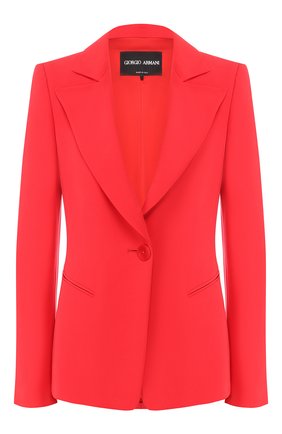 Женский жакет GIORGIO ARMANI красного цвета по цене 126500 руб., арт. 9WHGG09Z/T008A | Фото 1 Женский жакет GIORGIO ARMANI красного цвета, арт. 9WHGG09Z/T008A | Фото 1
