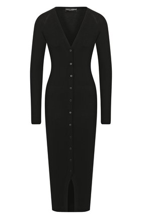 Женский кардиган из смеси кашемира и шелка DOLCE & GABBANA черного цвета по цене 127500 руб., арт. FX555T/JAMD7 | Фото 1 Женский кардиган из смеси кашемира и шелка DOLCE & GABBANA черного цвета, арт. FX555T/JAMD7 | Фото 1