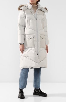 Женский парка military WOOLRICH серого цвета по цене 87250 руб., арт. WWCPS2813/UT1297 | Фото 2 Женский парка military WOOLRICH серого цвета, арт. WWCPS2813/UT1297 | Фото 2