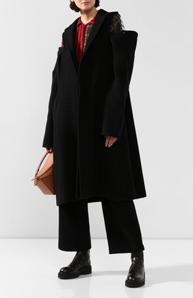 Женское шерстяное пальто YOHJI YAMAMOTO черного цвета по цене 152000 руб., арт. NC-C03-112 | Фото 2 Женское шерстяное пальто YOHJI YAMAMOTO черного цвета, арт. NC-C03-112 | Фото 2