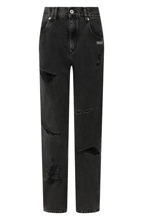 Женские джинсы с потертостями OFF-WHITE темно-серого цвета по цене 62650 руб., арт. 0WYA012F197740647540 | Фото 1 Женские джинсы с потертостями OFF-WHITE темно-серого цвета, арт. 0WYA012F197740647540 | Фото 1