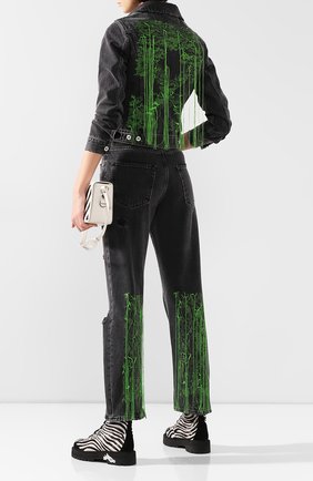 Женские джинсы с потертостями OFF-WHITE темно-серого цвета по цене 62650 руб., арт. 0WYA012F197740647540 | Фото 2 Женские джинсы с потертостями OFF-WHITE темно-серого цвета, арт. 0WYA012F197740647540 | Фото 2