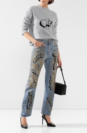 Женские джинсы OFF-WHITE голубого цвета по цене 46750 руб., арт. 0WYA012F197730627110 | Фото 2 Женские джинсы OFF-WHITE голубого цвета, арт. 0WYA012F197730627110 | Фото 2