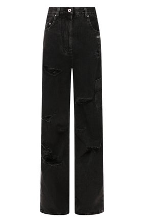 Женские джинсы свободного кроя OFF-WHITE темно-серого цвета по цене 74350 руб., арт. 0WYA011F197740647540 | Фото 1 Женские джинсы свободного кроя OFF-WHITE темно-серого цвета, арт. 0WYA011F197740647540 | Фото 1