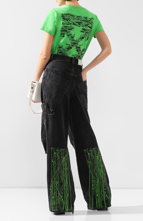 Женские джинсы свободного кроя OFF-WHITE темно-серого цвета по цене 74350 руб., арт. 0WYA011F197740647540 | Фото 2 Женские джинсы свободного кроя OFF-WHITE темно-серого цвета, арт. 0WYA011F197740647540 | Фото 2