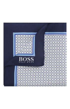 Мужской шелковый платок BOSS синего цвета по цене 4500 руб., арт. 50419595 | Фото 1 Мужской шелковый платок BOSS синего цвета, арт. 50419595 | Фото 1