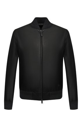 Мужской кожаный бомбер BRIONI черного цвета по цене 574000 руб., арт. PLU10L/08738 | Фото 1 Мужской кожаный бомбер BRIONI черного цвета, арт. PLU10L/08738 | Фото 1